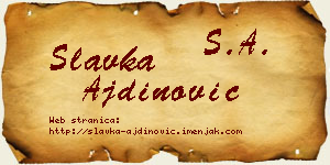 Slavka Ajdinović vizit kartica